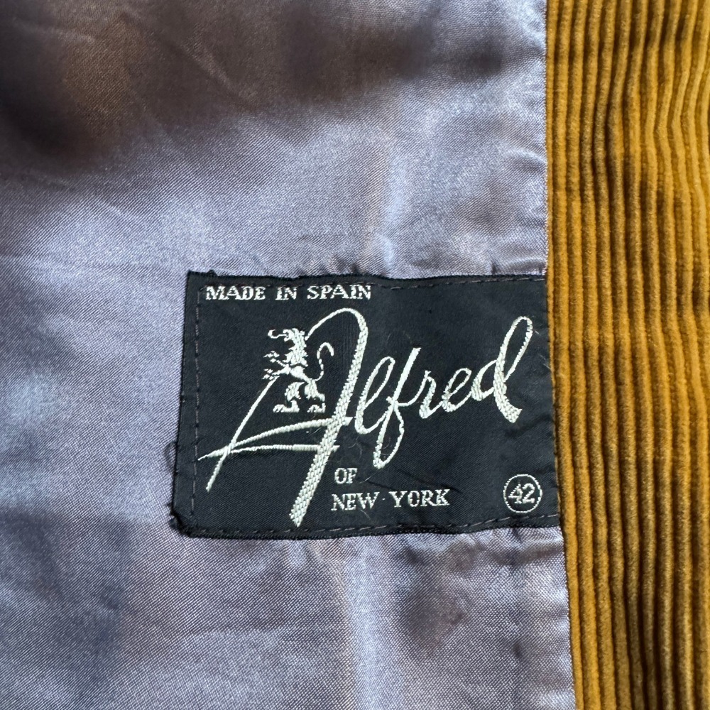 Norfolk 70s Vintage Alfred of New‎ York Corduroy Belted Blazer Jacket Spain - Picture 5 of 11